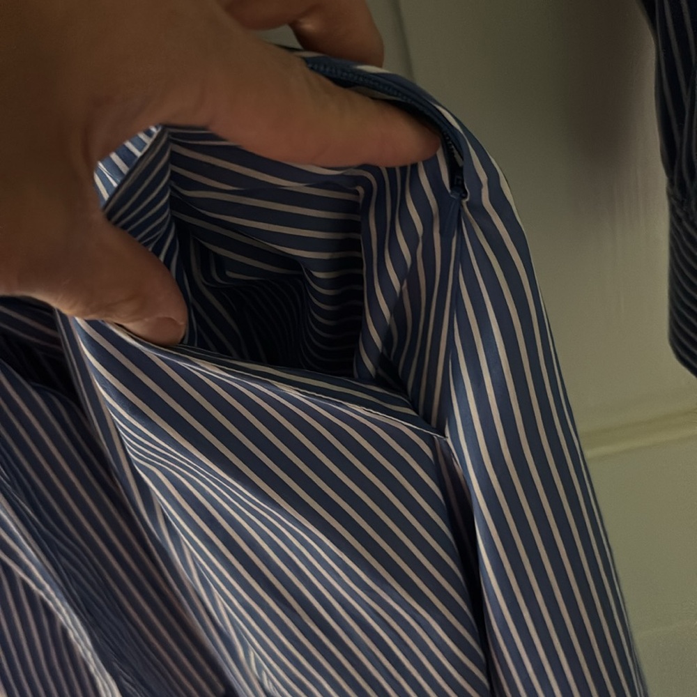 MaxMara Blue stripe Long Sleeve Dress - Picture 7 of 9